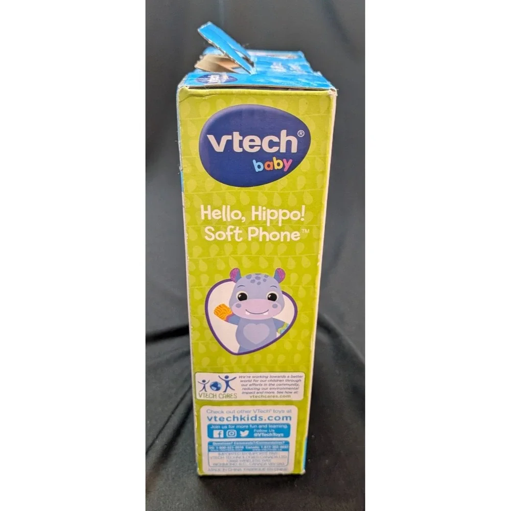 VTech Baby Hello Hippo Soft Phone Talks Sings Lights Soft Squishy 45+ Songs